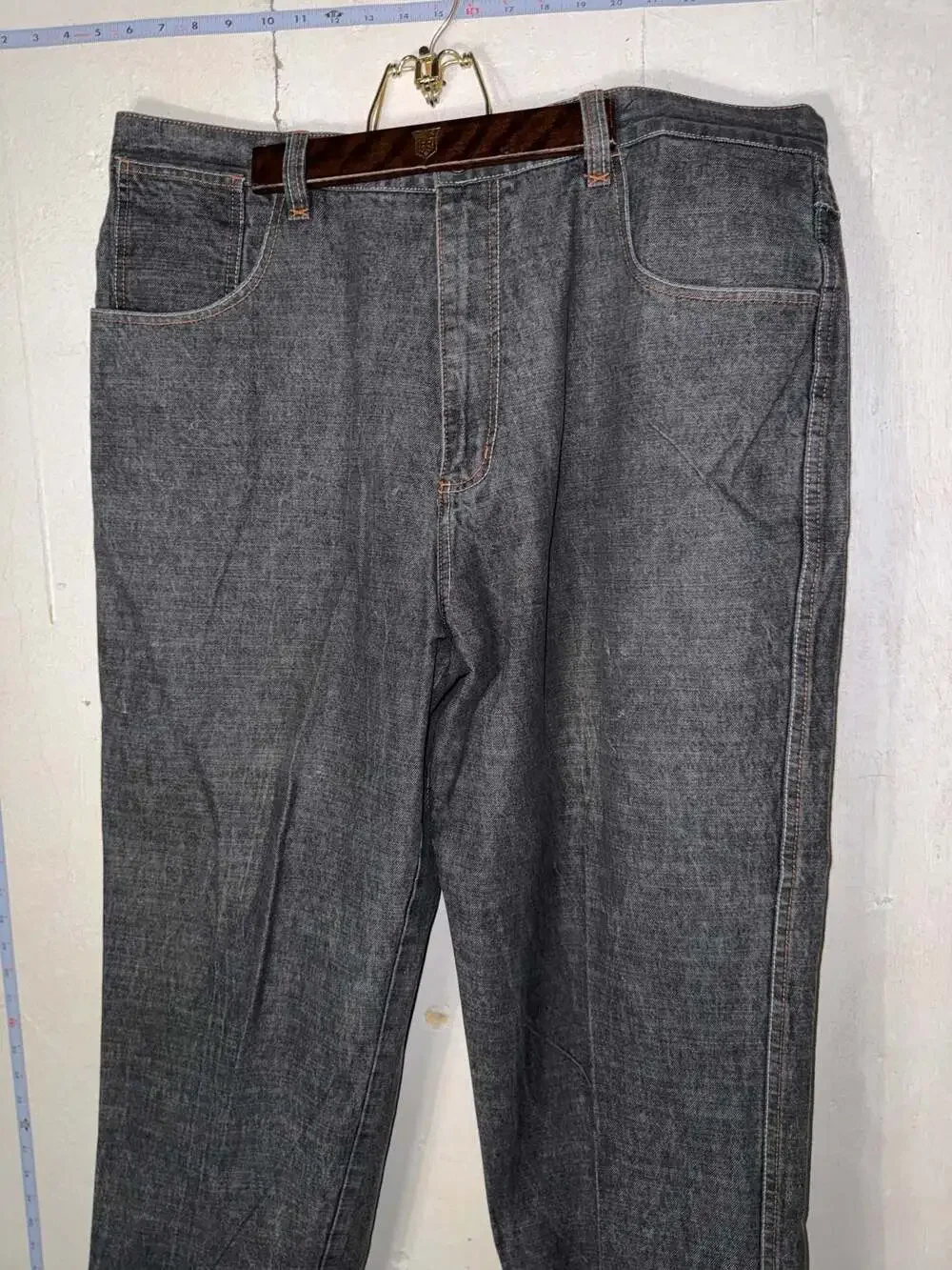 Platinum FUBU Fat Albert Vintage Baggy Black Denim Jeans Size W42